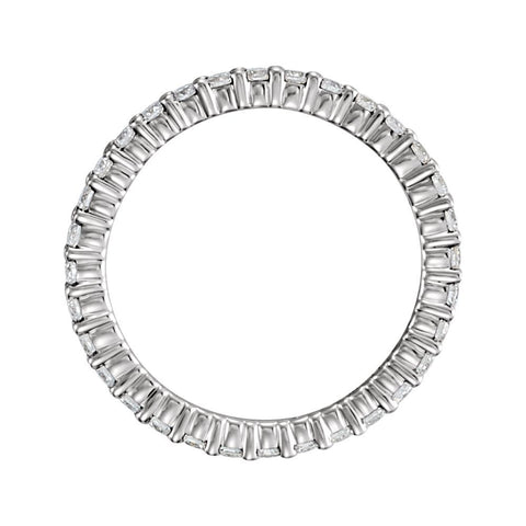 Platinum 1/2 CTW Diamond Eternity Band Size 5