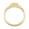 14k Yellow Gold 10.5mm Claddagh Ring Size 7