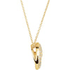 14k Yellow Gold Diamond Heart Necklace
