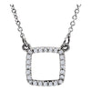 14k White Gold 1/8 ctw. Diamond 16-inch Necklace