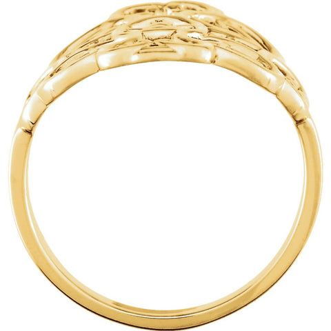 14k Yellow Gold Filigree Ring, Size 6