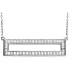 14k White Gold 3/8 ctw. Diamond Rectangle 16-18-inch Necklace