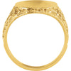 14k Yellow Gold 19x15mm Men's Signet Ring, Size 10.5