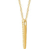 14k Yellow Gold 1/4 CTW Diamond Graduated 16-18" Bar Necklace