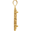 14k Yellow Gold 2.5mm Solid Rope Tab Back Frame Pendant for 1/2 Ounce American Eagle or 1/2 Ounce South African Rand Coin