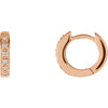 1/10 CTW Diamond Hoop Earrings in 14K Rose Gold