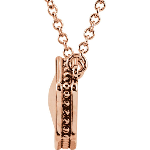14k Rose Gold Geometric 18" Necklace