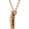 14k Rose Gold Geometric 18" Necklace