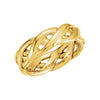 14k Yellow Gold 6.5mm Hand Woven Band Size 11