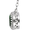 14k White Gold Emerald "May" 18" Birthstone Necklace