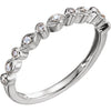 14k White Gold 1/8 ctw. Diamond Stackable Anniversary Band, Size 7