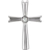 14K White Gold 0.04 CTW Diamond Cross Pendant