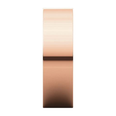 14k Rose Gold 6mm Flat Band, Size 9.5