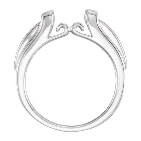 14k White Gold Sapphire & 1/5 CTW Diamond Ring Enhancer, Size 6