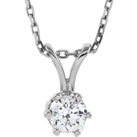 14k White Gold Diamond Necklace
