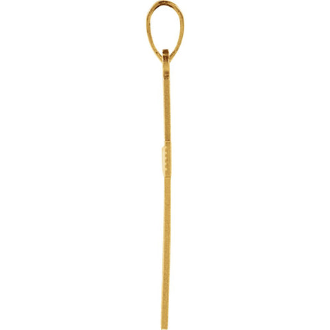 14k Yellow Gold 22x14mm Cross Pendant