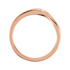 14k Rose Gold Stackable Diamond Wave Ring, Size 7