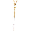 14K Rose, Yellow & White Gold Heart 18" Necklace