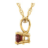 14k Yellow Gold Chatham® Created Ruby "July" Birthstone 14" Necklace
