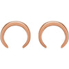 14k Rose Gold Crescent Earrings