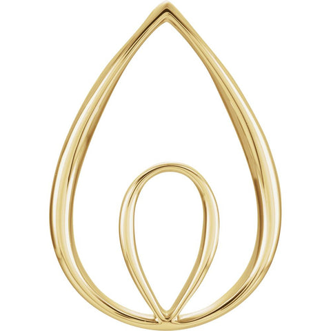 14k Yellow Gold Freeform Pendant