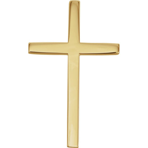 14k Yellow Gold 25.75x15.75mm Cross Pendant