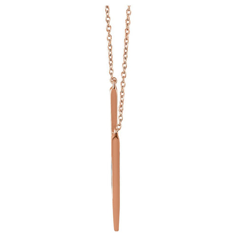 14k Rose Gold "V" 16-18" Necklace