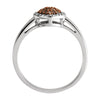 14k White Gold 1/5 CTW Diamond Heart Ring, Size 7