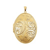 Yellow Gold Plated Sterling Silver Oval Locket