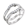 14k White Gold 1/2 ctw. Diamond Ring Guard, Size 7