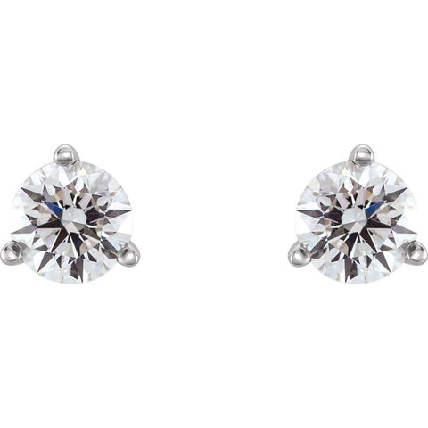 14k White Gold 1/4 CTW Diamond Earrings