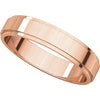 14k Rose Gold 4mm Flat Edge Band, Size 7