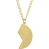26.00x14.00 mm Left Miz Pah Coin Pendant in 14K Yellow Gold