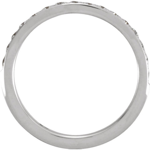 14k White Gold 1/3 CTW Diamond Anniversary Band, Size 5