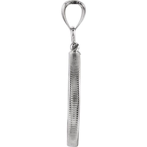 14k White Gold Coin Edge Screw-Top Coin Frame Mounting