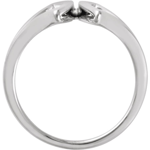 14k White Gold Freeform Ring Size 7