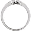 14k White Gold Freeform Ring Size 7