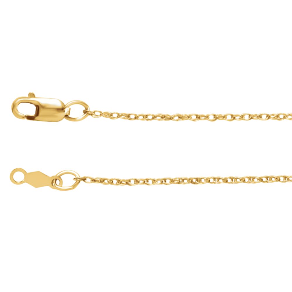 14K Yellow Gold 1.0mm Rope Chain - 18 Chain
