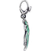 Sterling Silver Enamel Leaf Charm