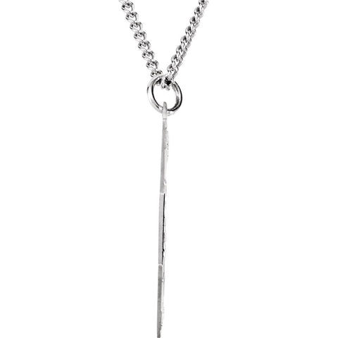 14k White Gold Miz Pah Coin Right Pendant