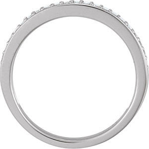 14k White Gold 1/5 CTW Diamond Band, Size 7