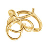 14k Yellow Gold Freeform Ring, Size 7