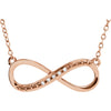 0.07 CTW Diamond Infinity Necklace in 14K Rose Gold