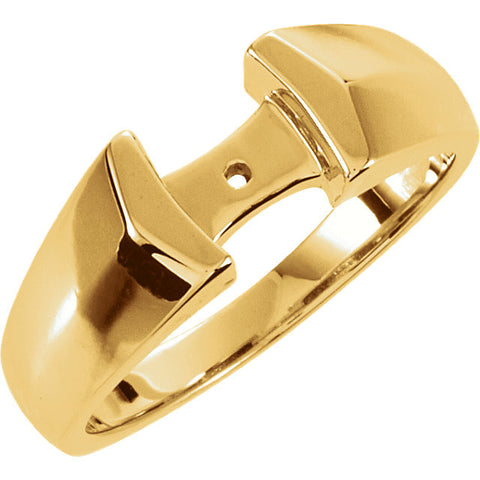 14k Yellow Gold Peg Engagement Base, Size 6