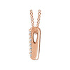 14k Rose Gold .05 CTW Diamond Bar 16-18" Necklace