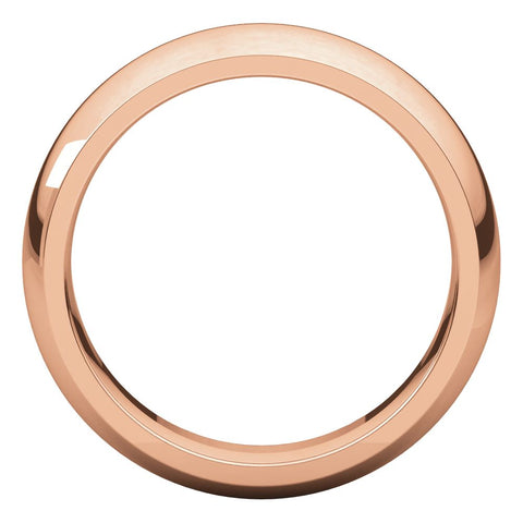 14k Rose Gold 6mm Comfort Fit Band, Size 9.5