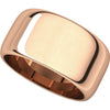 14k Rose Gold 10mm Half Round Band, Size 7