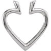 Heart Shaped Pendant Enhancer in 14k White Gold