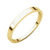 02.50 mm Flat Tapered Band in 10K Yellow Gold ( Size 8 )