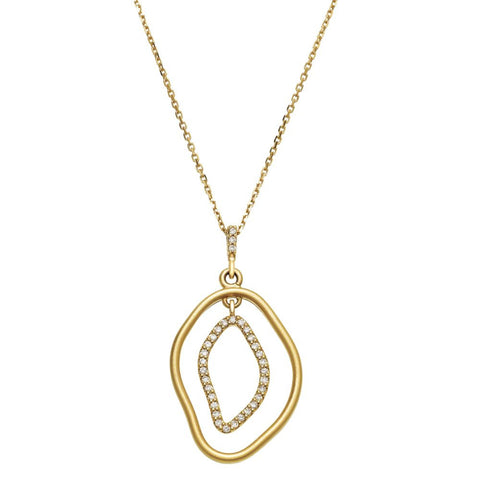 14k Yellow Gold 1/6 CTW Diamond 18" Necklace